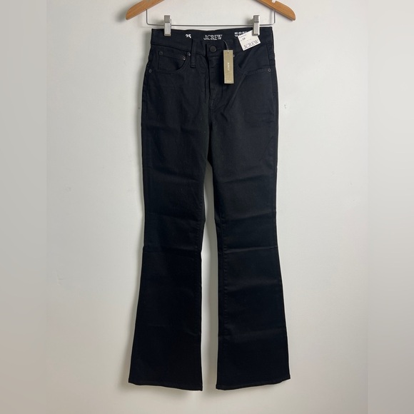 NEW J. Crew Women's True Black High-Rise Bootcut Jean In 2003 Super Stretch 25 - Picture 2 of 9